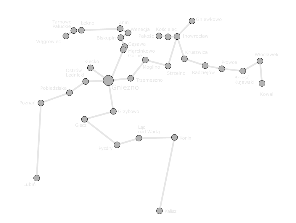 Mapa Szlaku Piastowskiego
